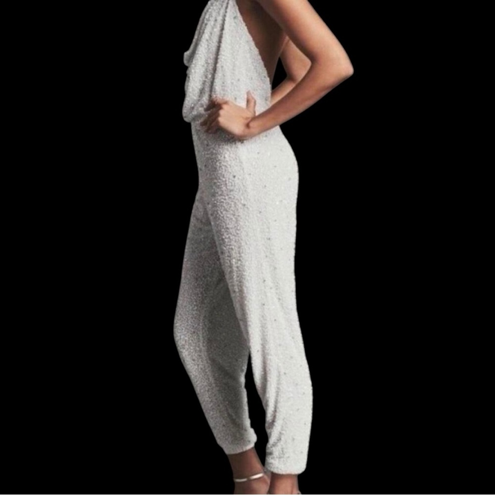 RETROFETE Skylar Jumpsuit In White, NWT, Size L, MSRP $1181 - Picture 8 of 13